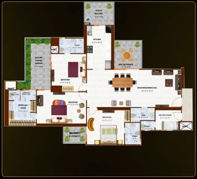 unit 3 floor plan of vaastu home