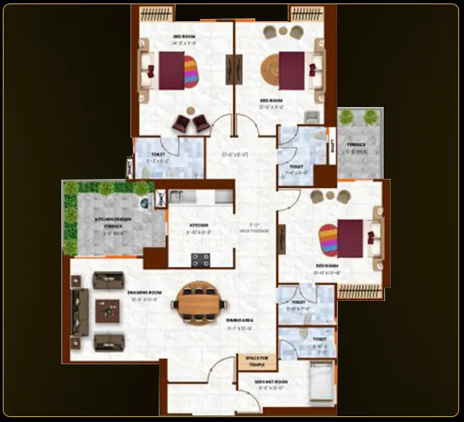 unit 4 floor plan of vaastu home