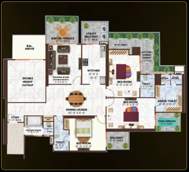 unit 7 B floor plan of vaastu home