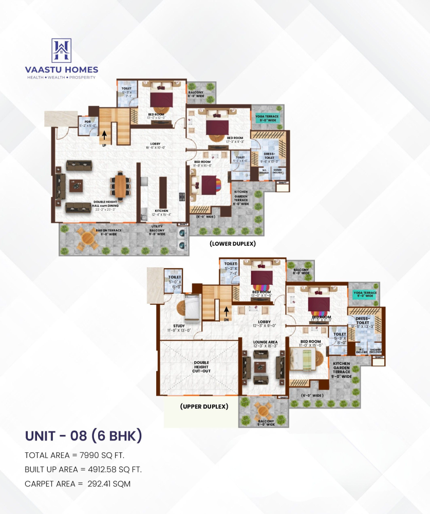 Unit 8 floor plan of vaastu homes